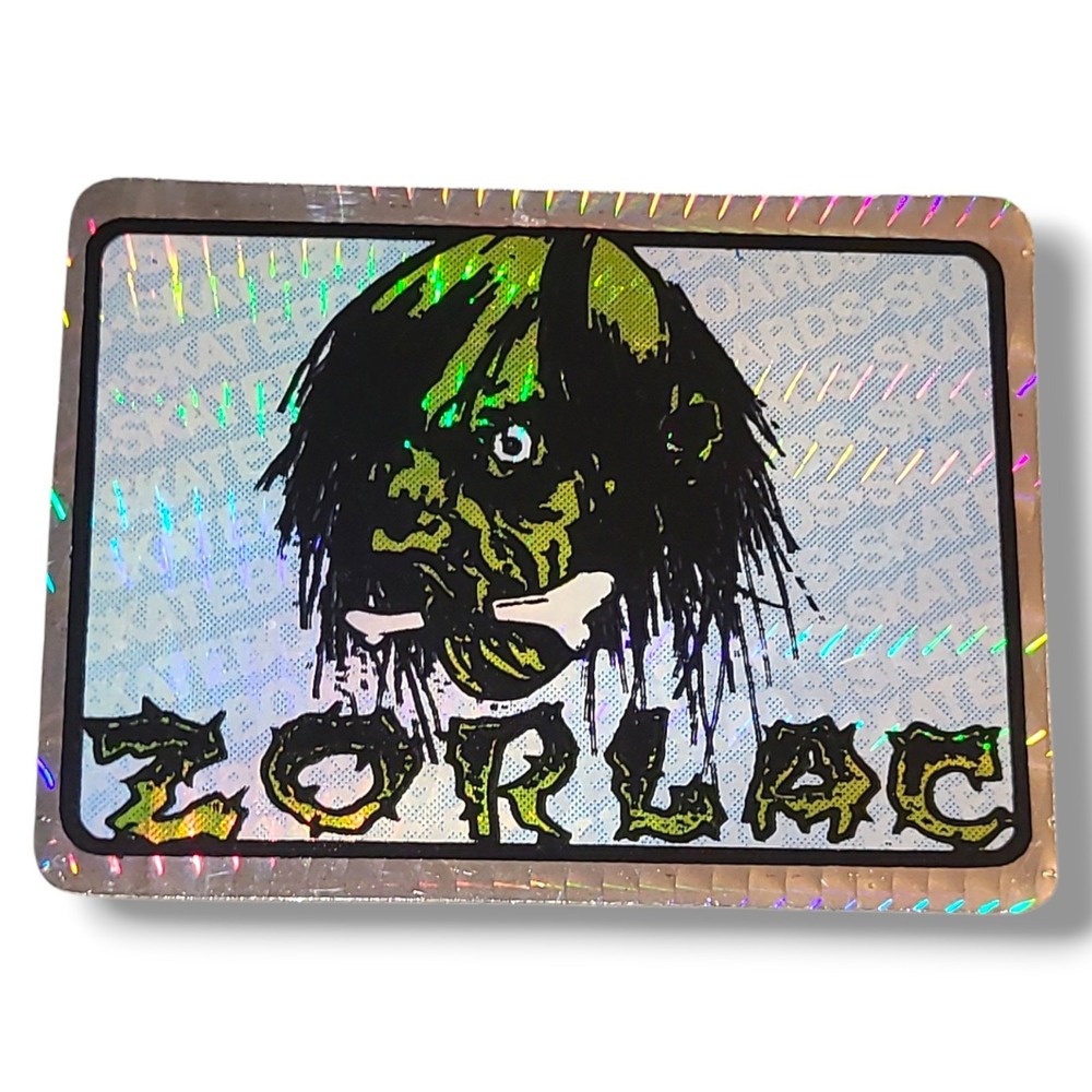 Vintage 80s Zorlac Prism Foil Holographic Skateboard‎ Sticker Vending NOS